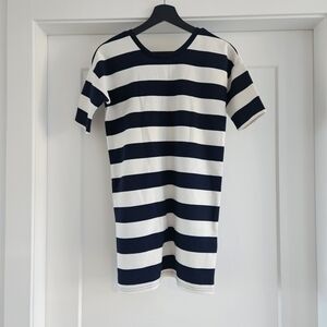 Vero Moda Navy and White Striped Mini Dress